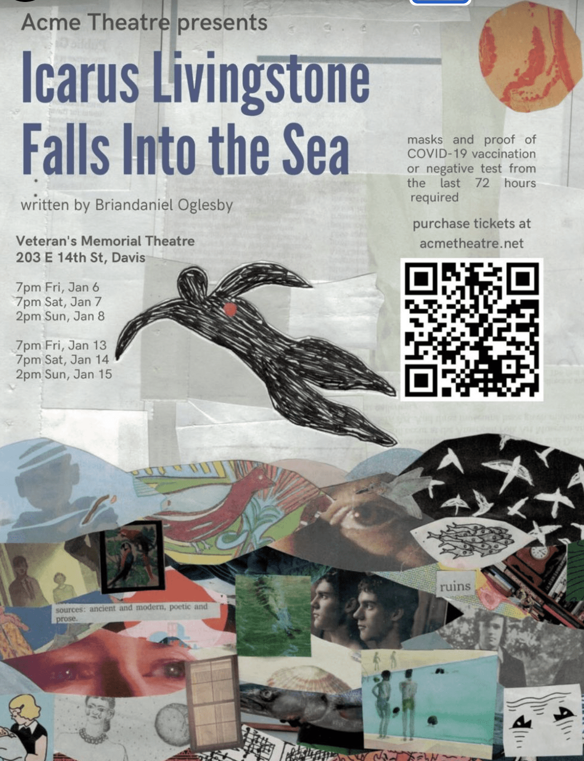 Icarus Livingstone poster with QR code