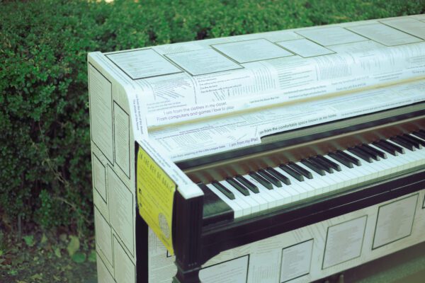 Image of a public piano, part of the In the Key of Davis program.