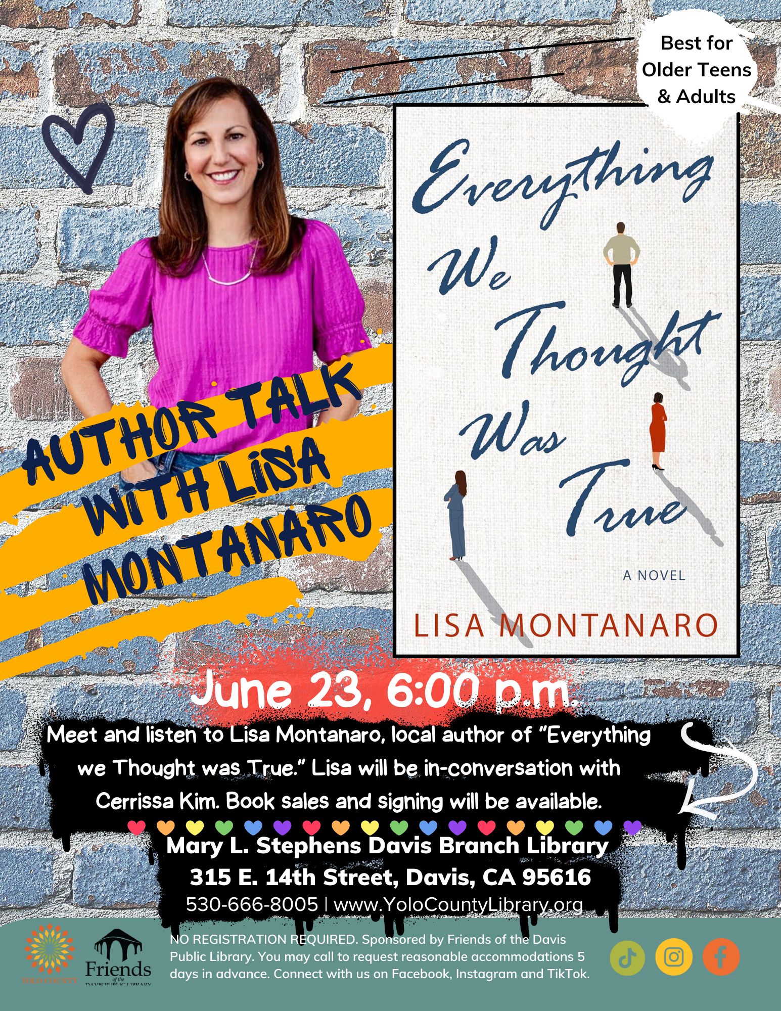 Local Author Talk with Lisa Montanaro at Mary Stephens Library