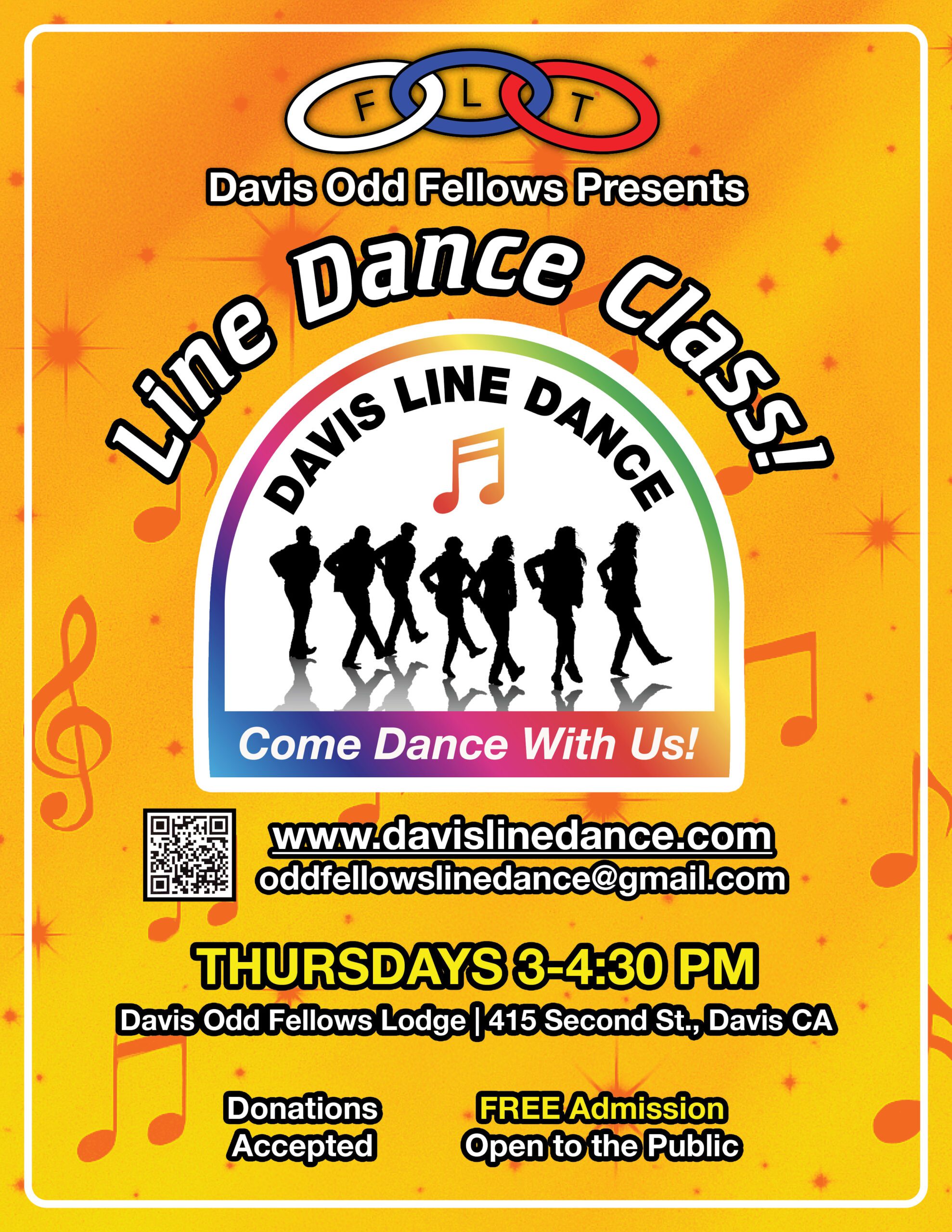 Line Dance Class at Davis Odd Fellows