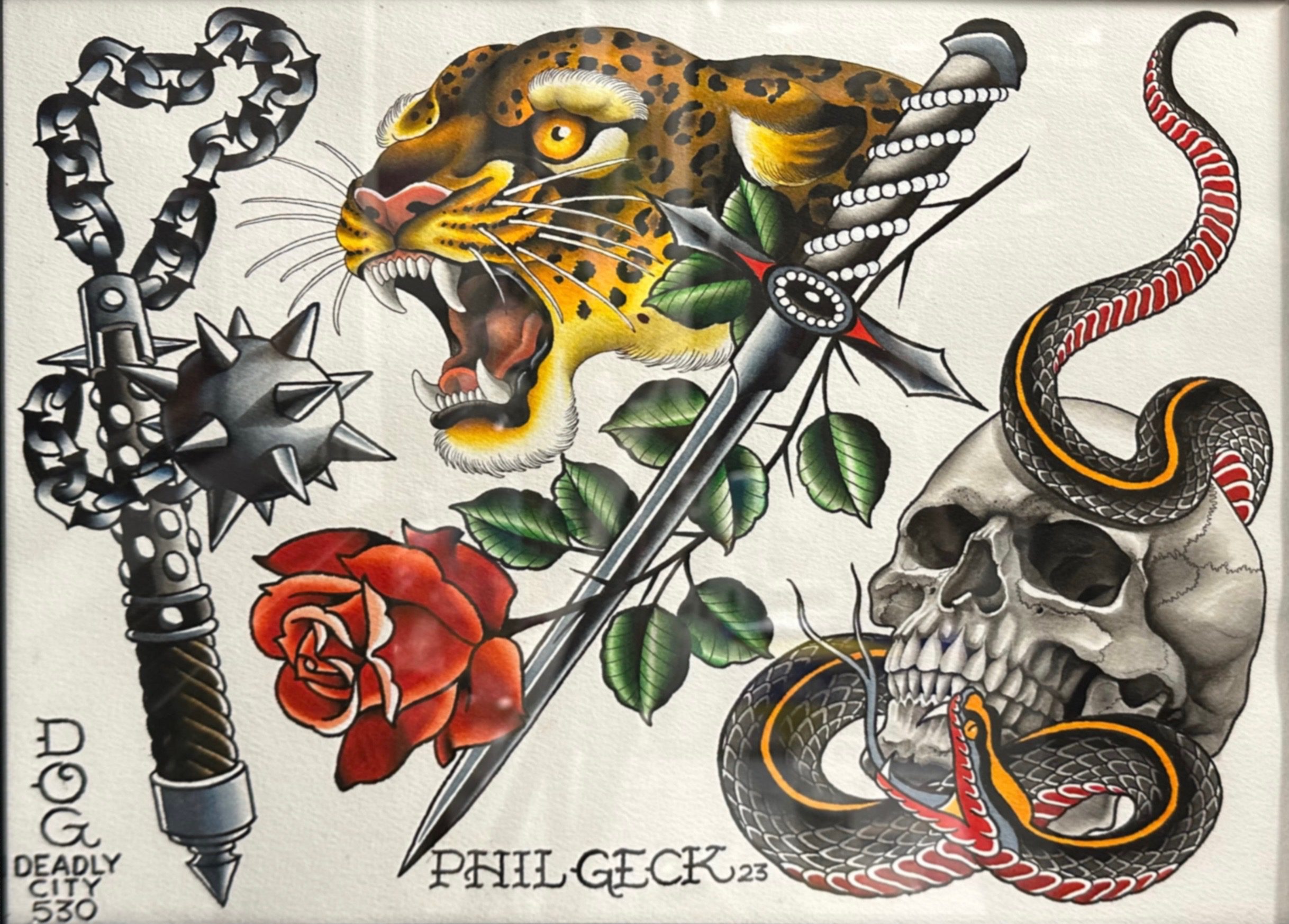 2nd Friday ArtAbout reception: Death Or Glory tattoo art