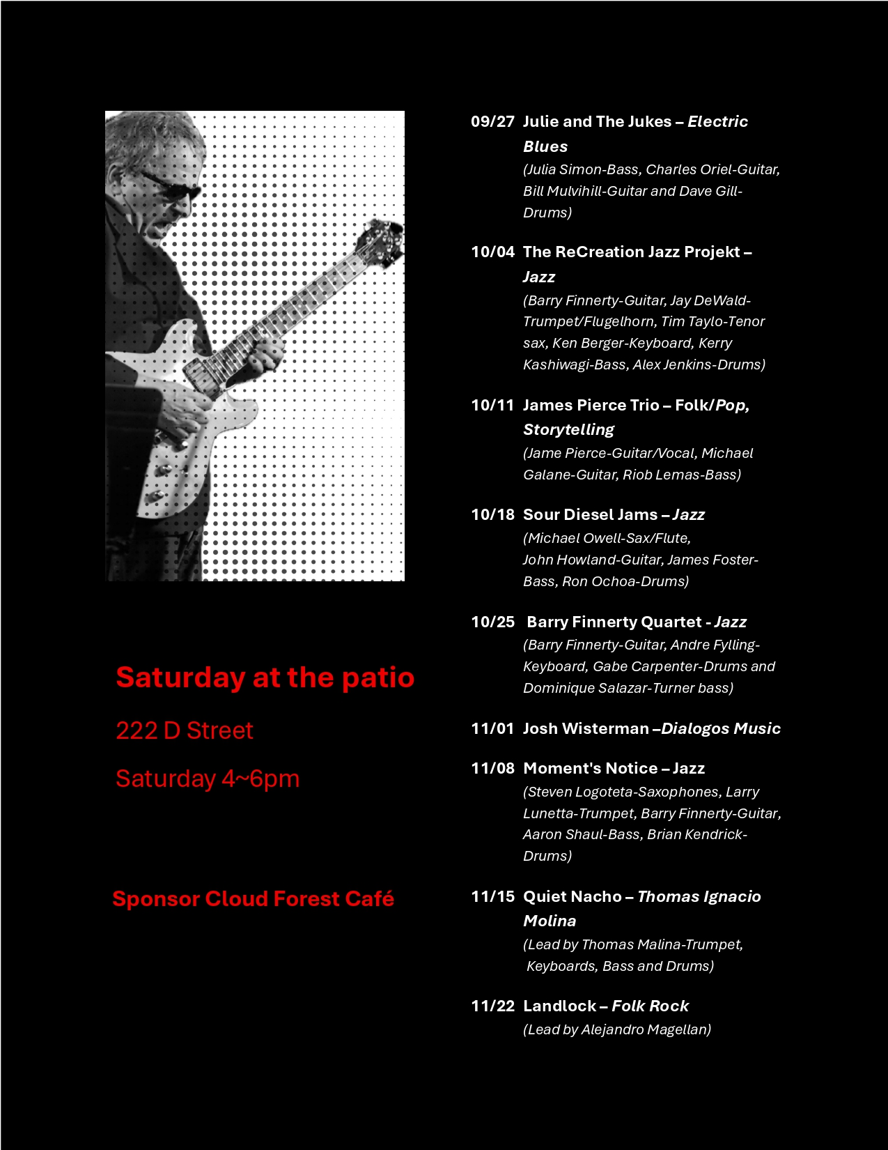 Saturday at the Patio – Live Music
